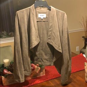 Faux suede cardigan